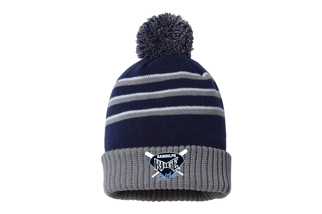 Randolph Rage Softball Pom Beanie - Navy - 5KounT