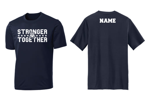 Randolph Football Bulldogs Stronger Together Dryfit Performance Tee - White - 5KounT