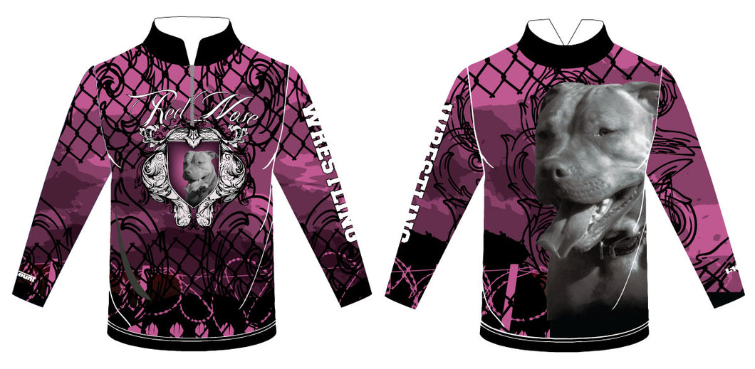 Red Nose Sublimated Quarter Zip - Pink - 5KounT