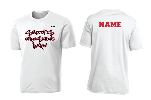 Smitty's Wrestling Barn Dryfit Performance Tee - White/Black - 5KounT