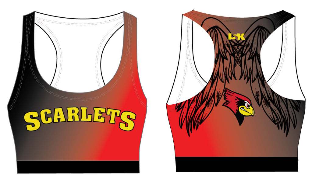 Scarlets Cheer Sublimated Sports Bra - Gradient