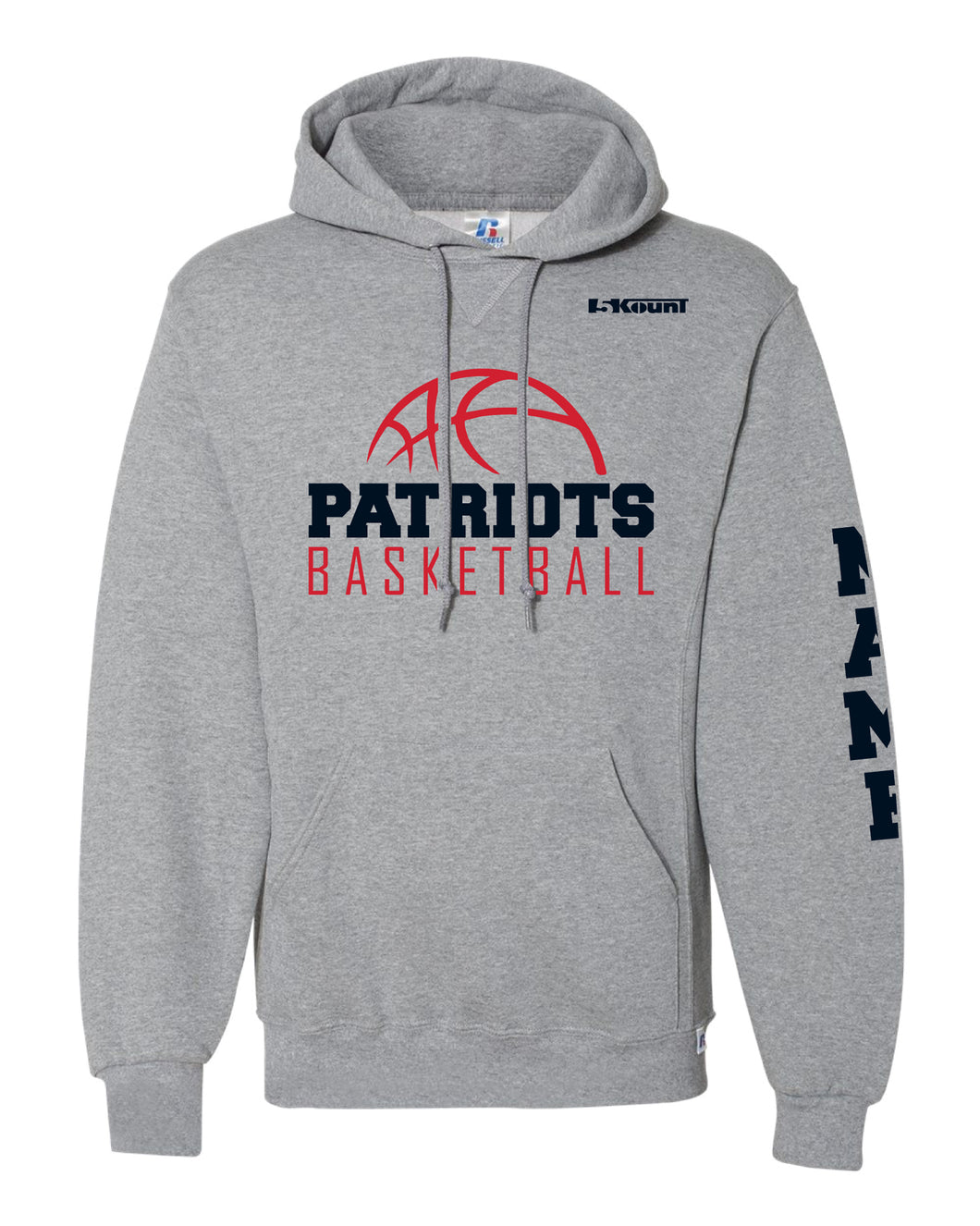 Secaucus Basketball Russell Athletic Cotton Hoodie - Heather Grey - 5KounT2018