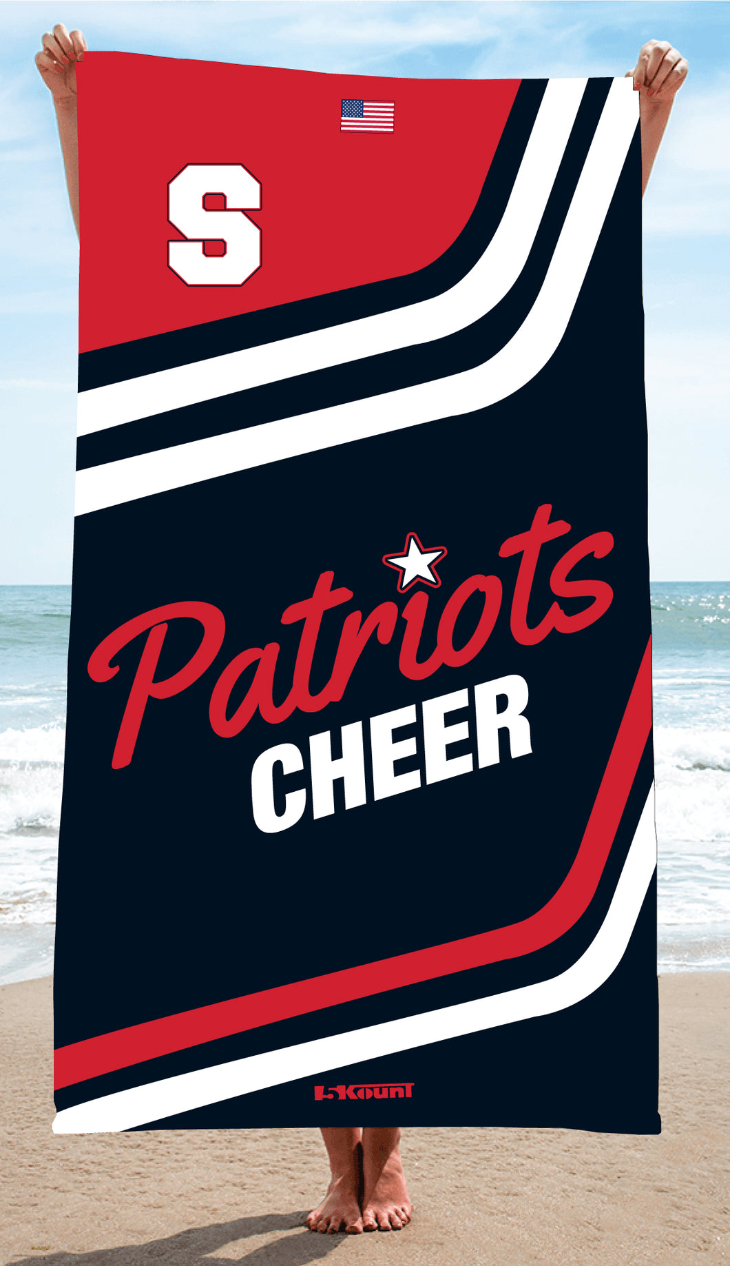 Secaucus Cheer Sublimated Beach Towel - 5KounT2018