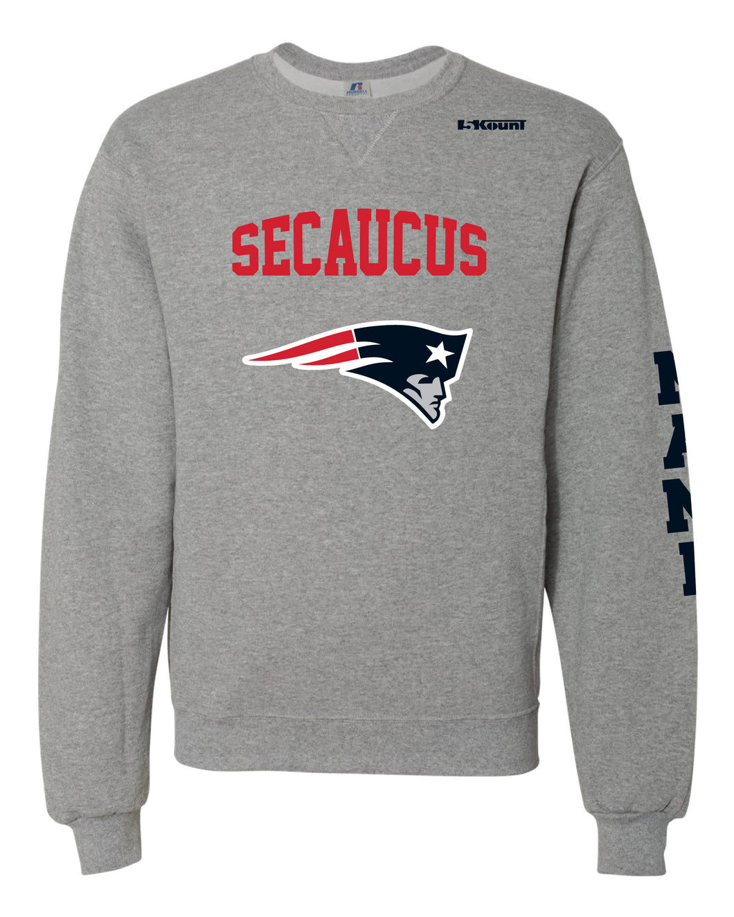 Secaucus Community Russell Athletic Cotton Crewneck - Heather Grey - 5KounT2018