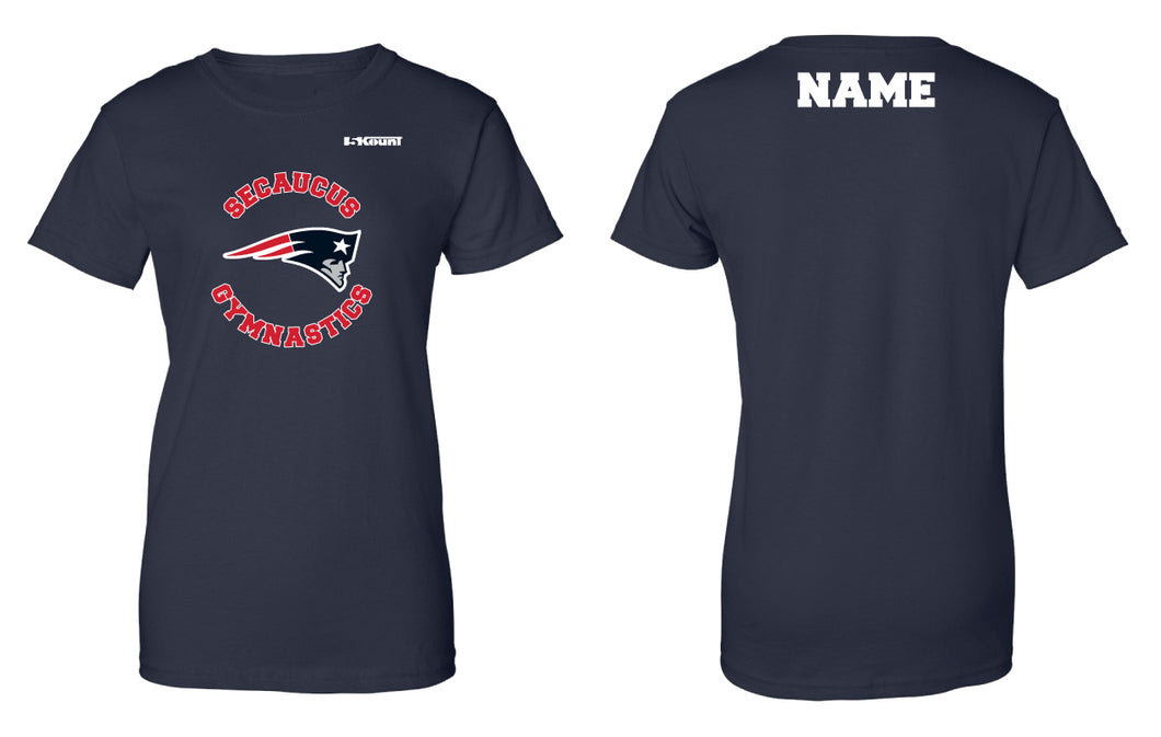Secaucus Gymnastics Cotton Women's Crew Tee - Navy - 5KounT2018