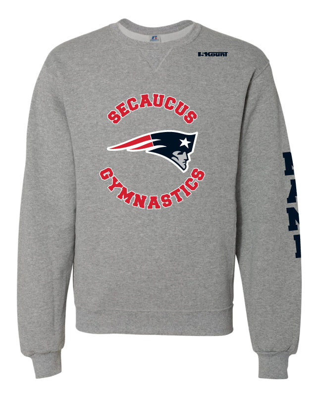 Secaucus Gymnastics Russell Athletic Cotton Crewneck - Heather Grey - 5KounT2018