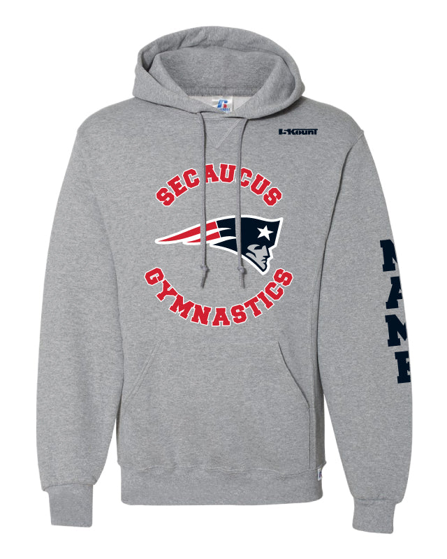 Secaucus Gymnastics Russell Athletic Cotton Hoodie - Heather Grey - 5KounT2018