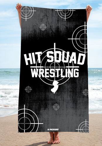 NJHit Squad Wrestling Sublimated Beach Towel - 5KounT2018