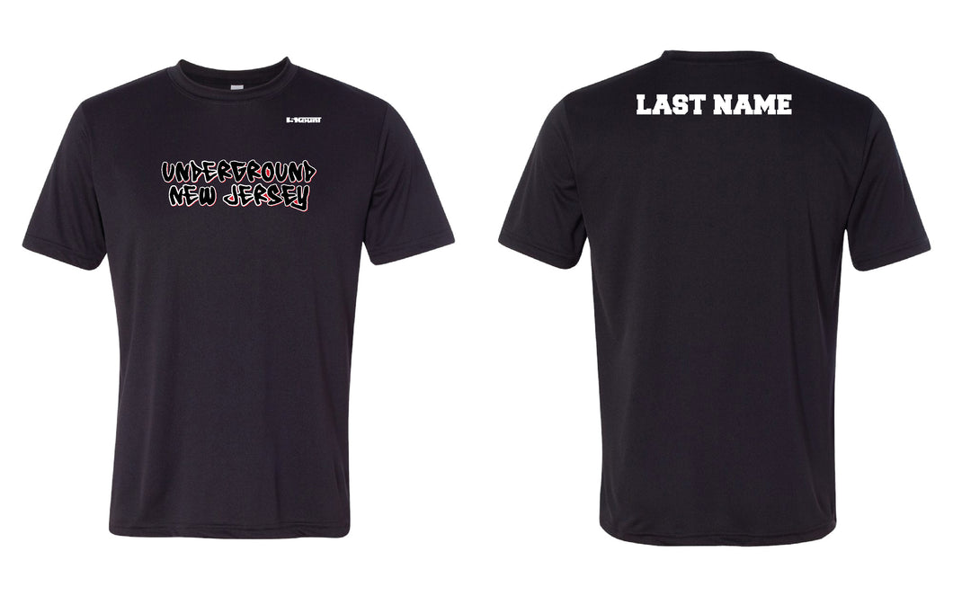 NJ Underground Wrestling Club Dryfit Performance Tee - Black - 5KounT2018