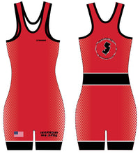 NJ Underground Wrestling Club Women's Singlet v2 - Black/White/Red - 5KounT2018