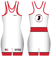 NJ Underground Wrestling Club Women's Singlet v2 - Black/White/Red - 5KounT2018