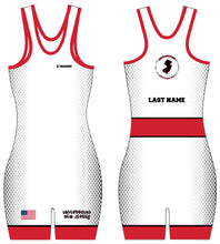 NJ Underground Wrestling Club Women's Singlet - Black/White/Red - 5KounT2018