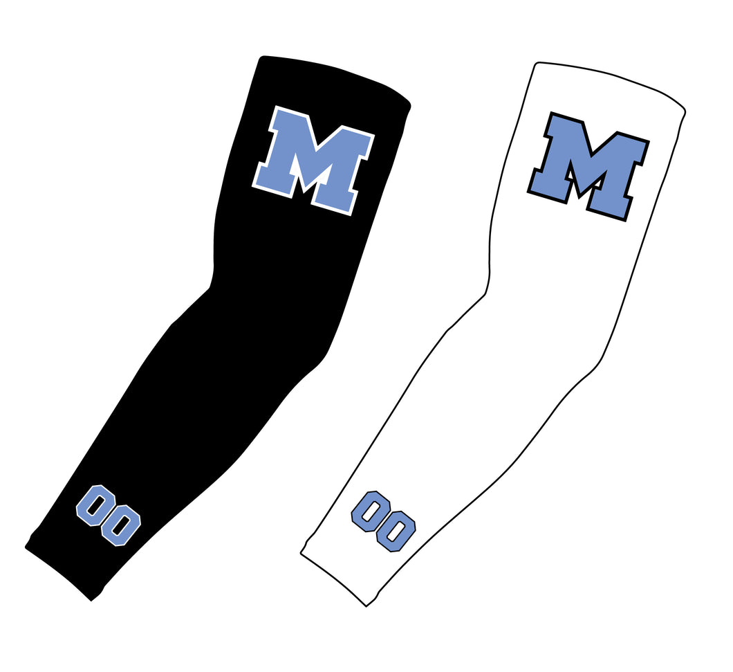 Mahwah Baseball Sublimated Compression Sleeve - Black / White