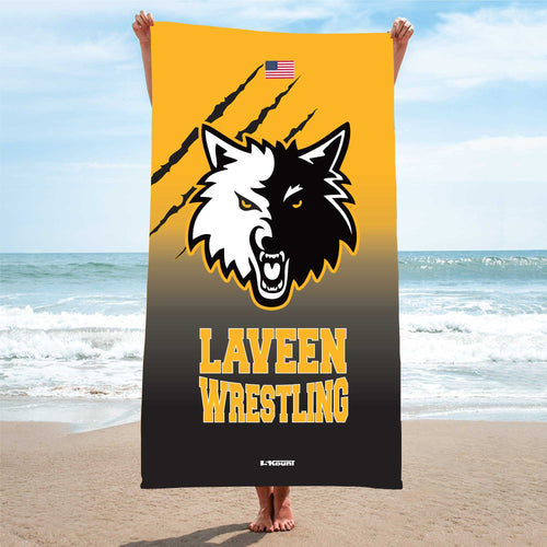 Laveen Wrestling Sublimated Beach Towel