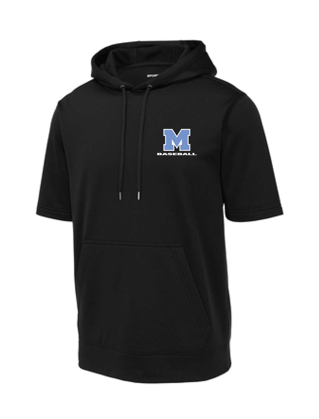 Mahwah Baseball Short Sleeve Hoodie - Black