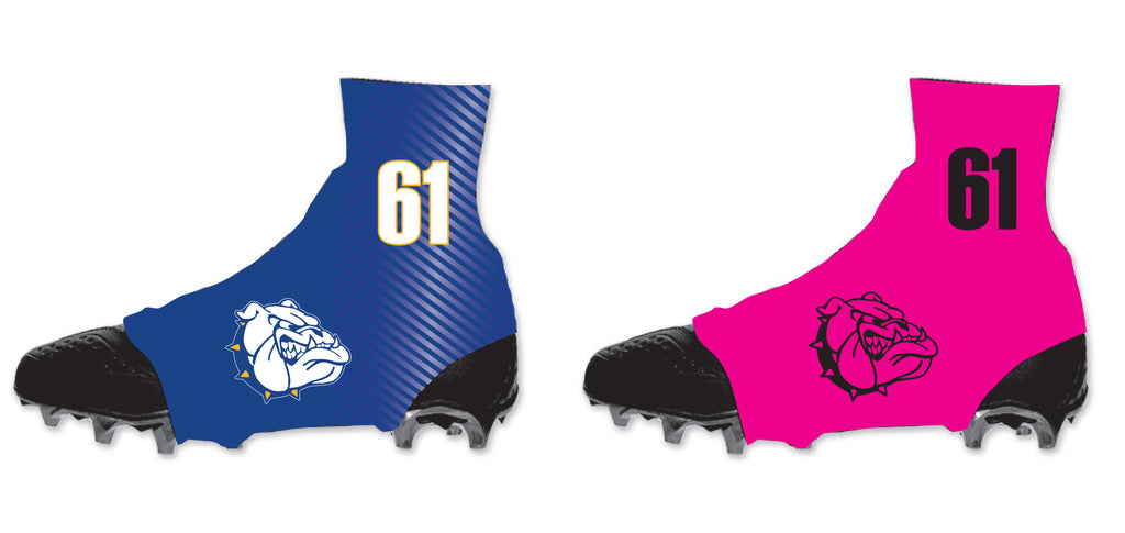 Currituck Football Sublimated Spats (Cleat Covers) - Camo/Red/Pink