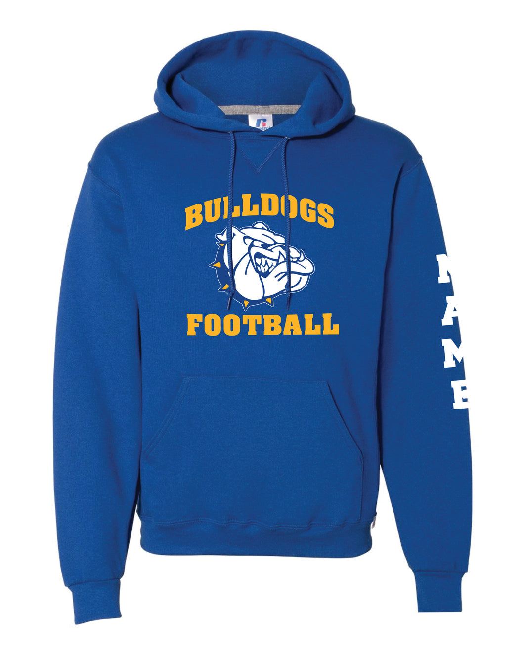 BBYC Bulldogs Football Cotton Hoodie - Royal Blue