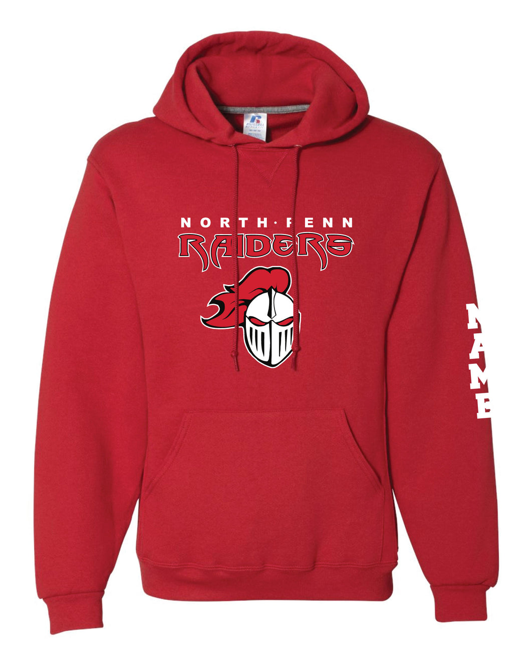 North Penn Baseball Russell Athletic Cotton Hoodie - Red - 5KounT
