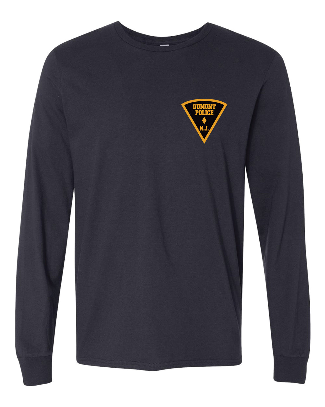 Dumont Police Cotton Crew Long Sleeve Tee - Navy (Design 2) - 5KounT