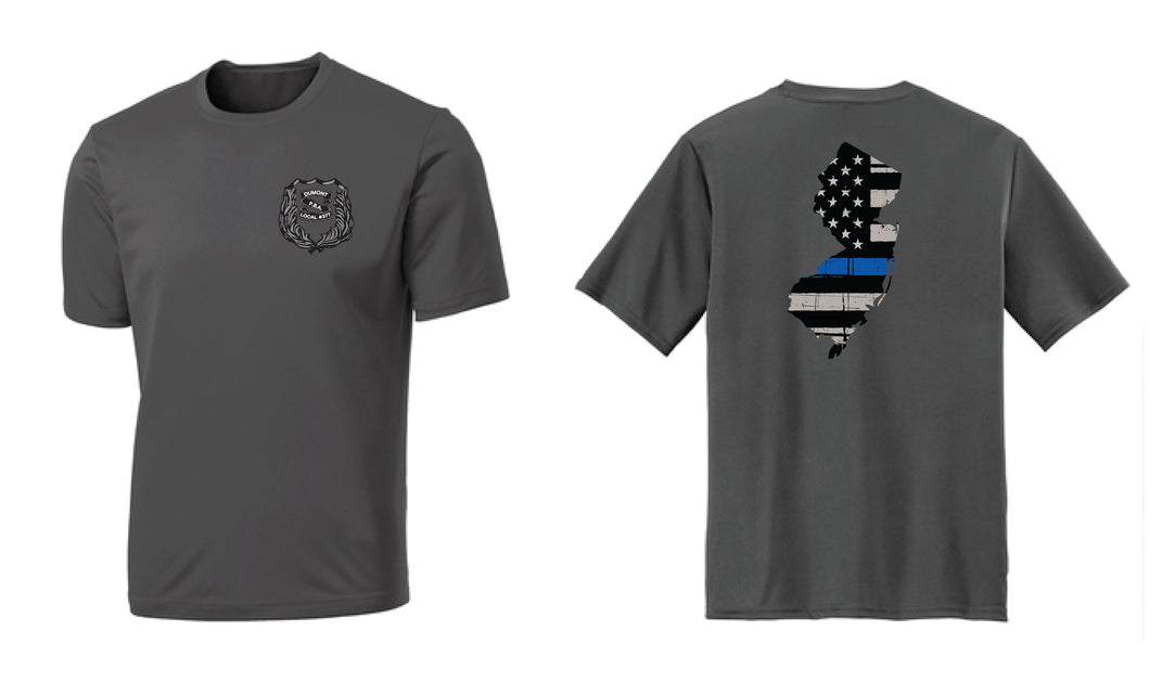 Dumont Police Dryfit Performance Tee - Graphite (Design 1) - 5KounT