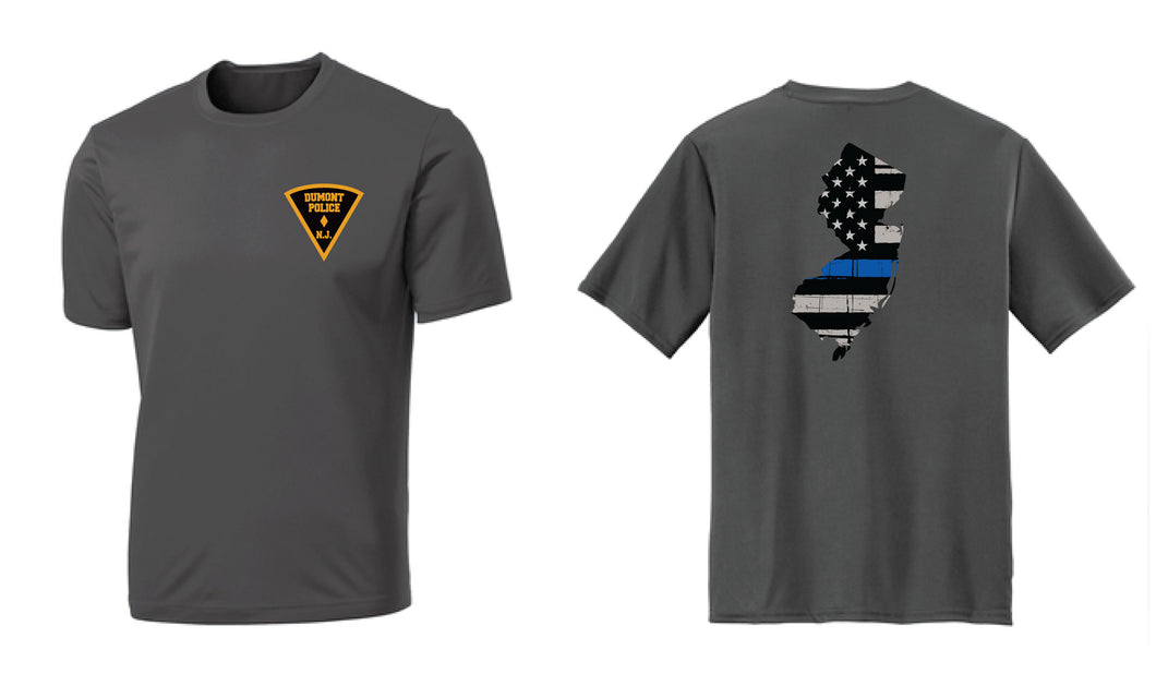 Dumont Police Dryfit Performance Tee - Graphite (Design 2) - 5KounT