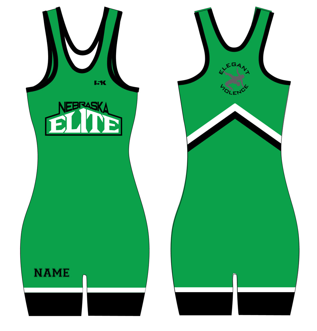 Nebraska Elite Sublimated Women's Singlet - Green - 5KounT