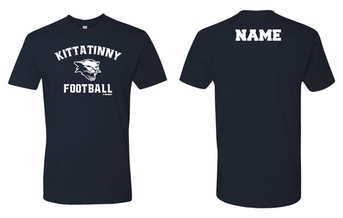 Kittatinny Football Cotton Crew Tee - Navy - 5KounT2018