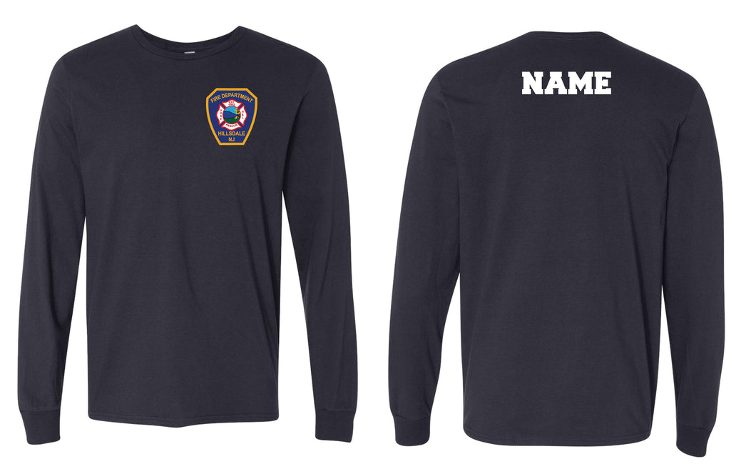 Hillsdale Fire Cotton Crew Long Sleeve Tee - Navy - 5KounT