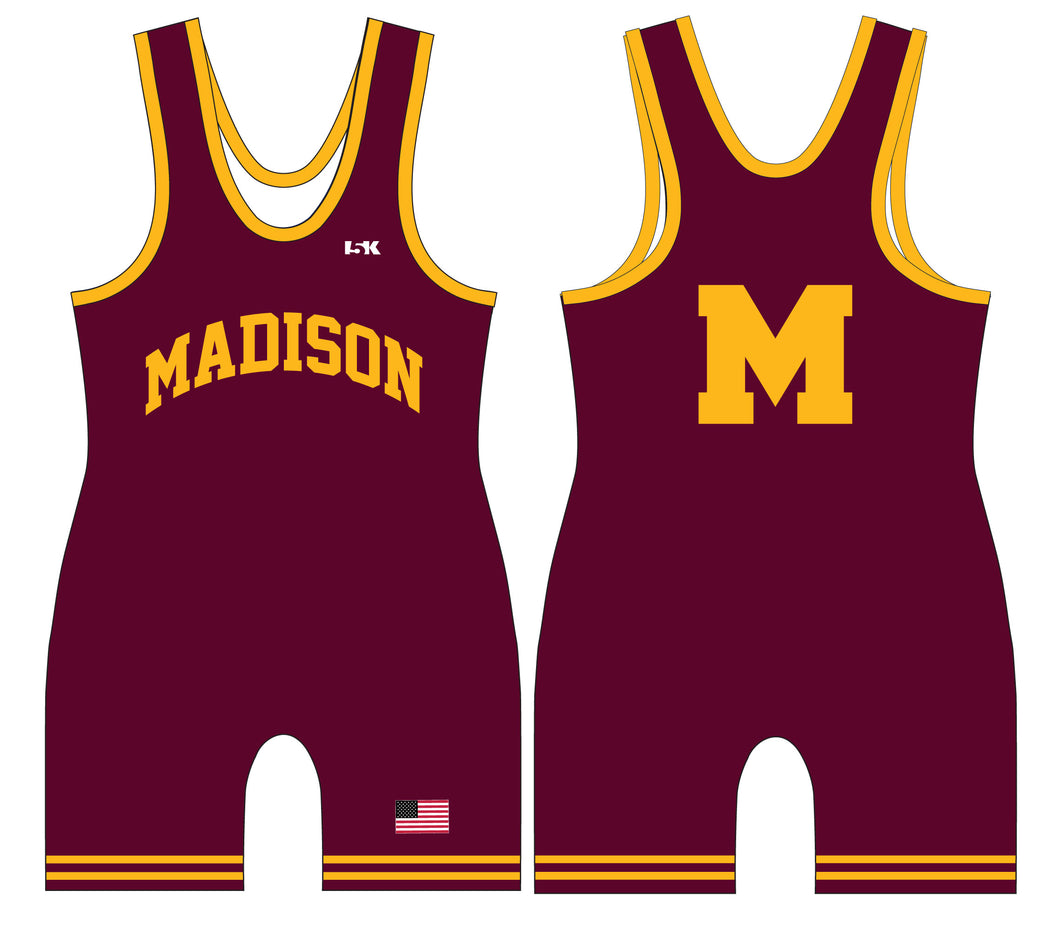 Madison Wrestling Sublimated Singlet - Maroon - 5KounT