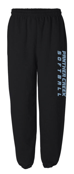 Panther Creek Softball Cotton Sweatpants - Black - 5KounT