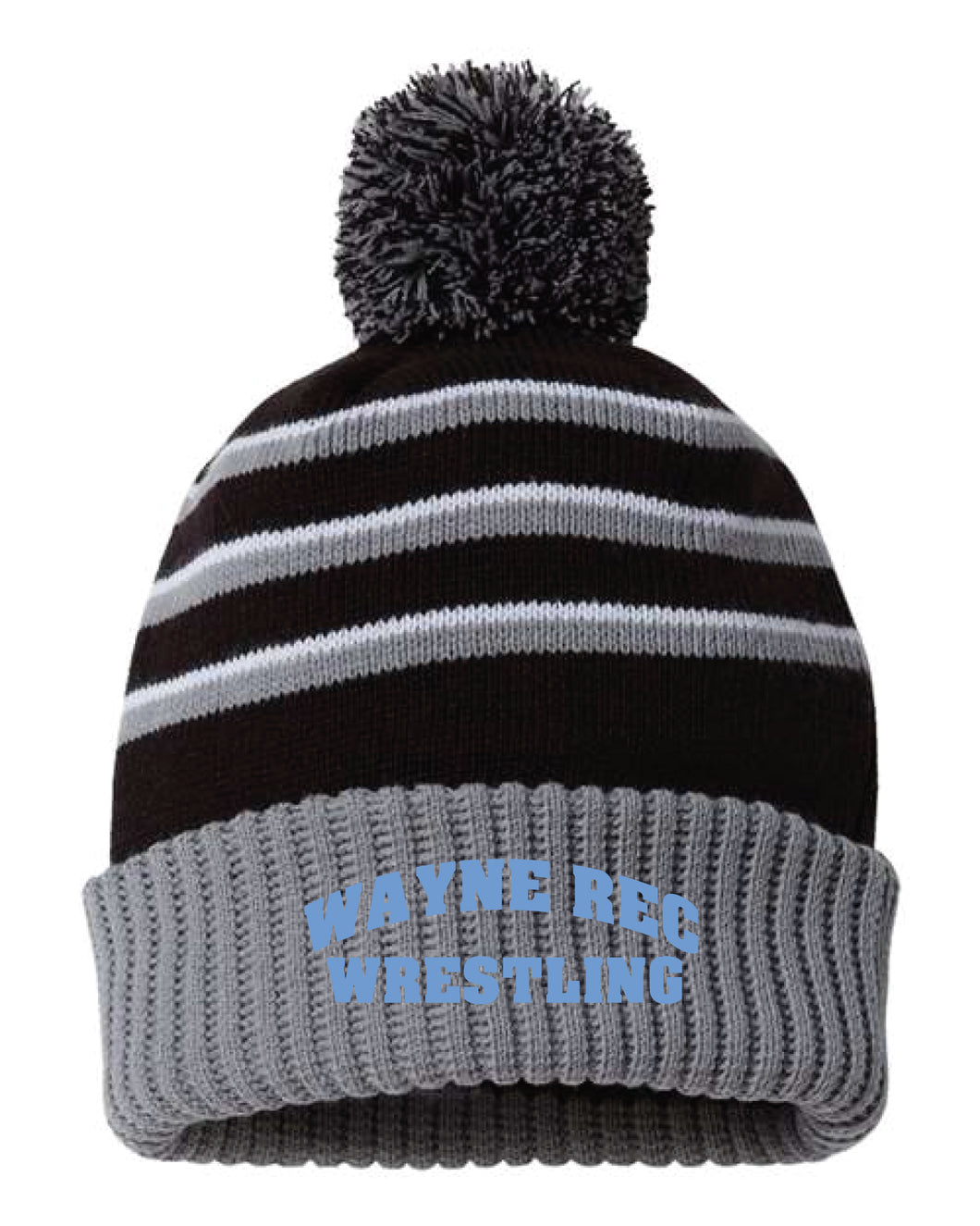 Wayne Rec Wrestling Pom Beanie - Black - 5KounT
