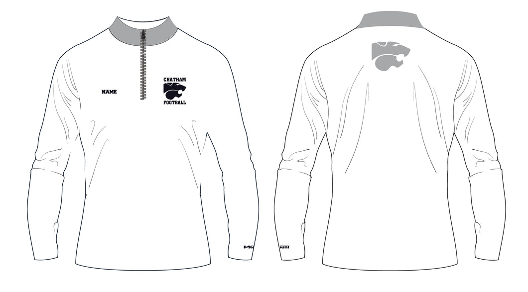 Chatham Football Sublimated Quarter Zip - White