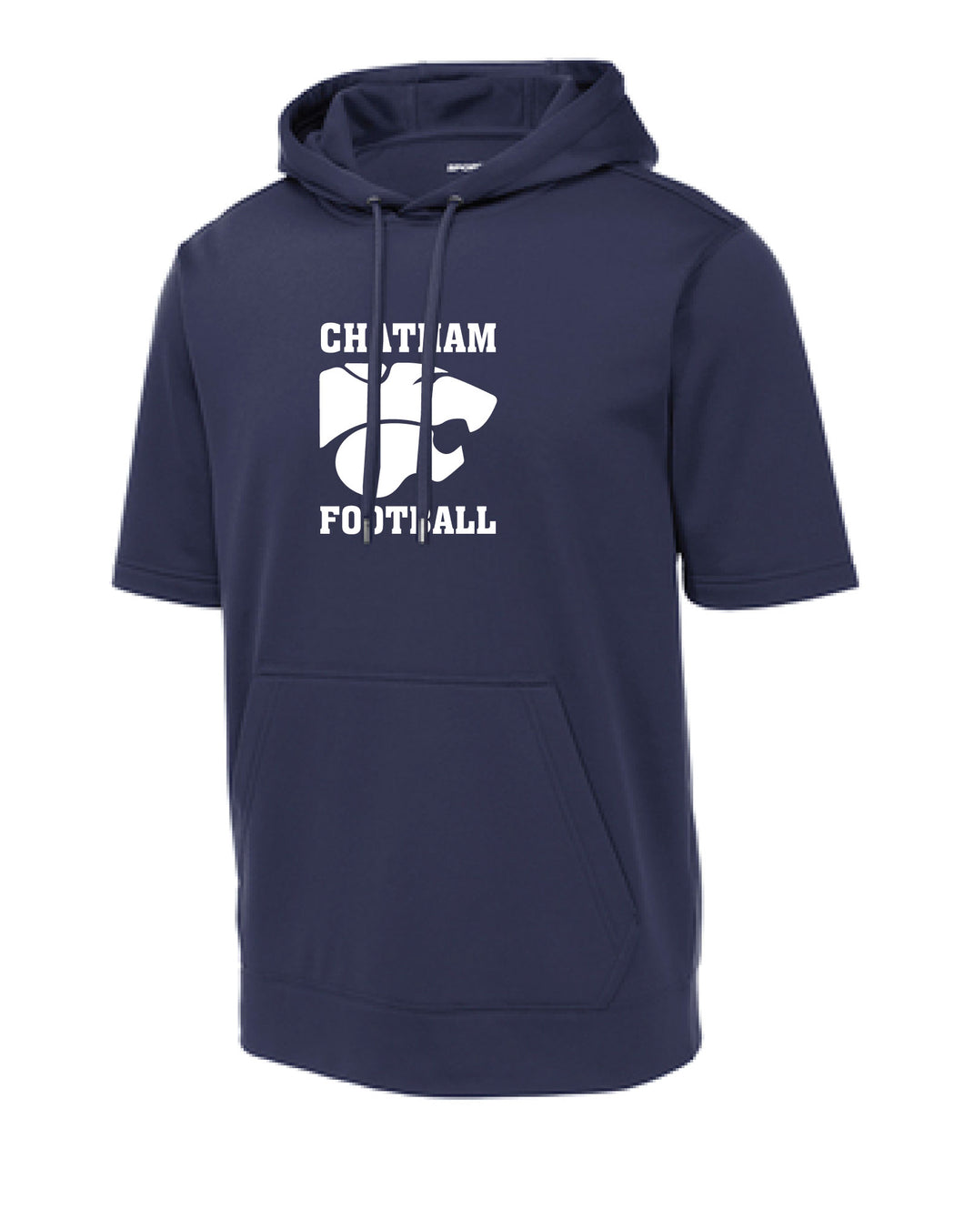 Chatham Football Short Sleeve Hoodie - Navy