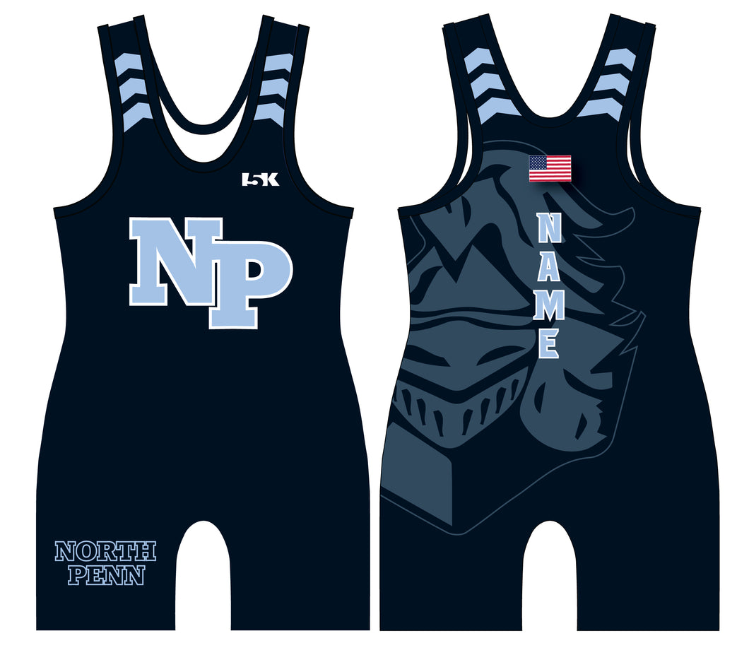North Penn Wrestling Sublimated Men's Singlet (Design 2) - 5KounT