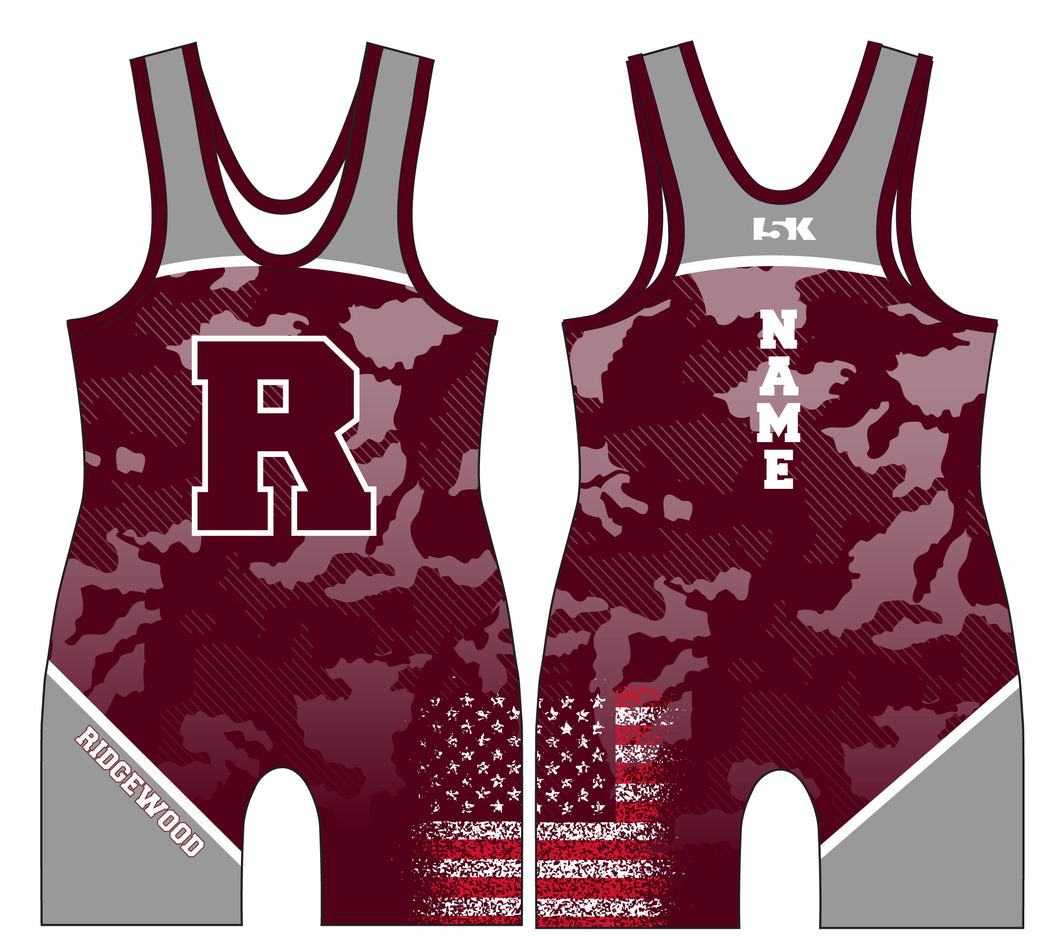Ridgewood Wrestling Sublimated Singlet - Design 2 (Tournament Singlet) - 5KounT
