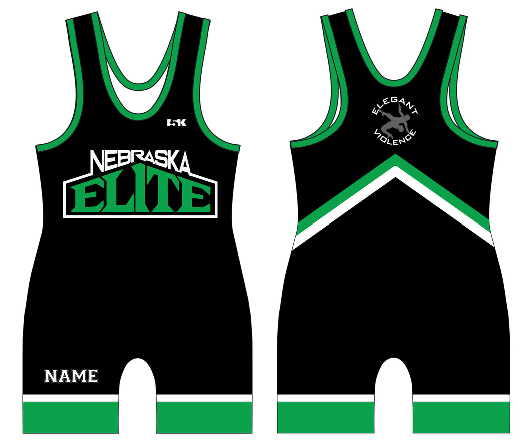 Nebraska Elite Sublimated Men's Singlet - Black - 5KounT