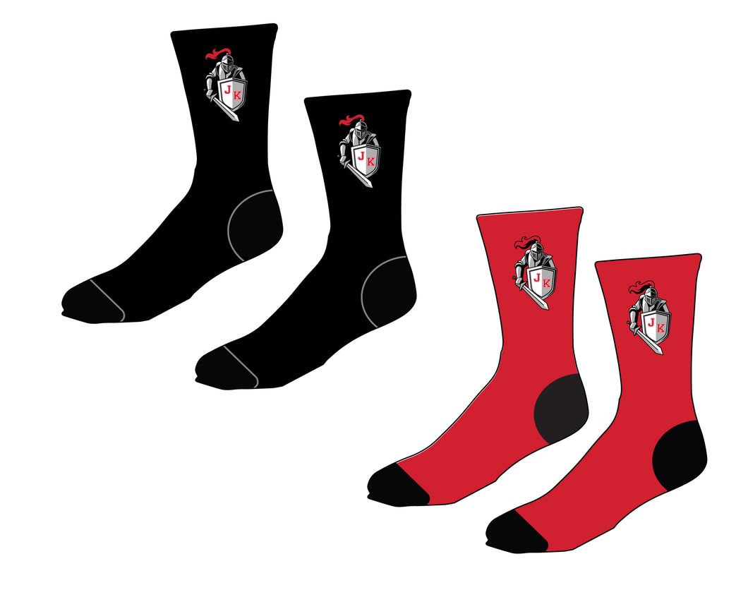 Jr. Knights Wrestling Sublimated Socks - Black / Red - 5KounT