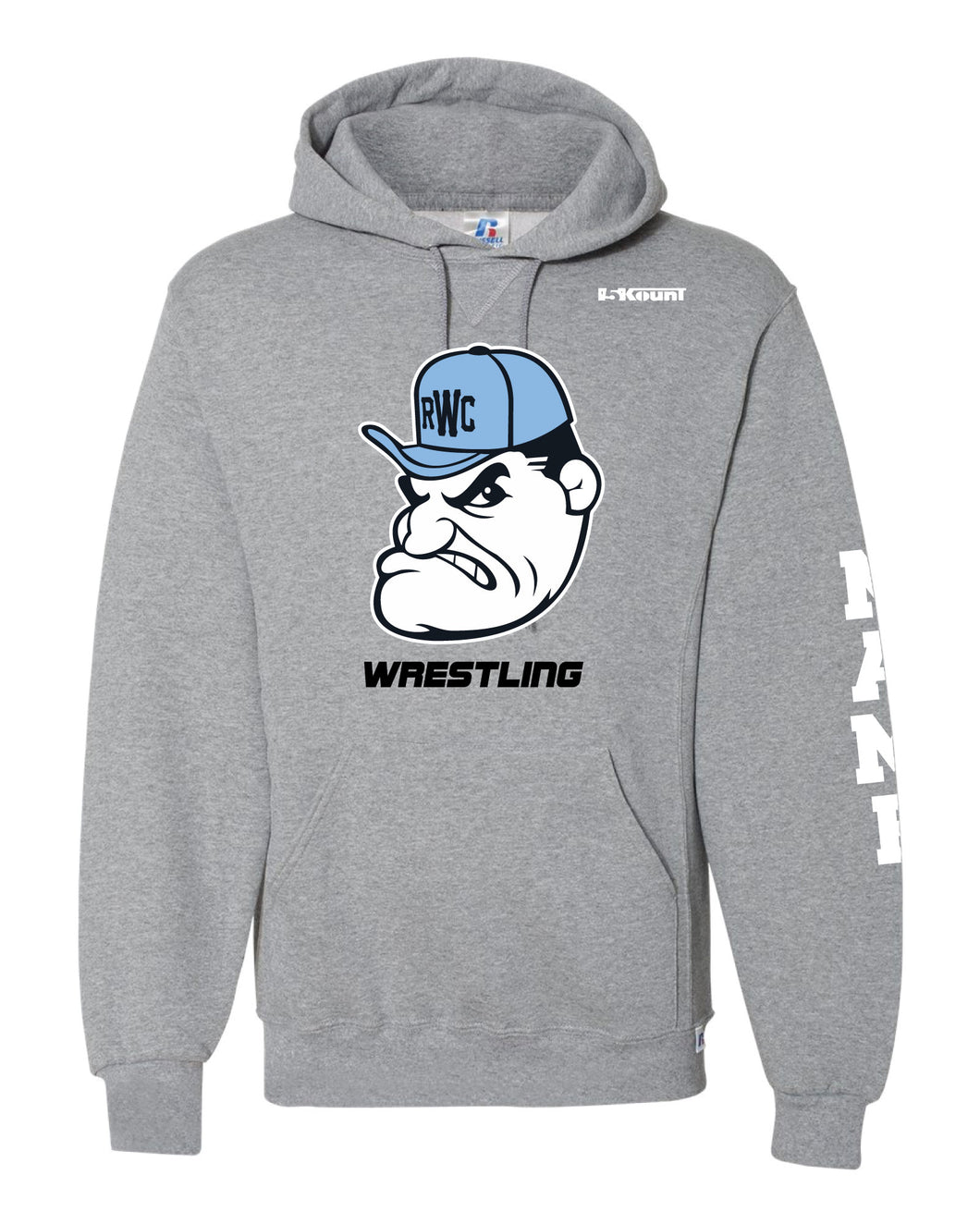 Rebel Wrestling Russell Athletic Cotton Hoodie - Gray - 5KounT2018
