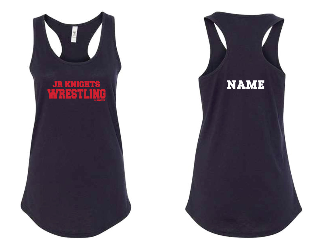 Morris Hills Jr. Knights Wrestling Women's Cotton Tank Top - Black - 5KounT