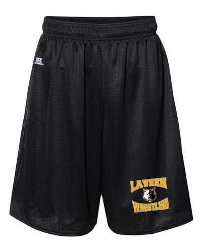 Laveen Wrestling Russell Athletic Tech Shorts - Black