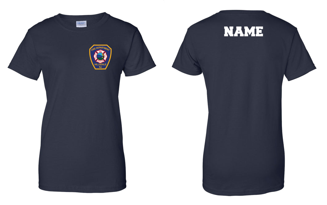 Hillsdale Fire Cotton Women's Crew Tee - Navy - 5KounT