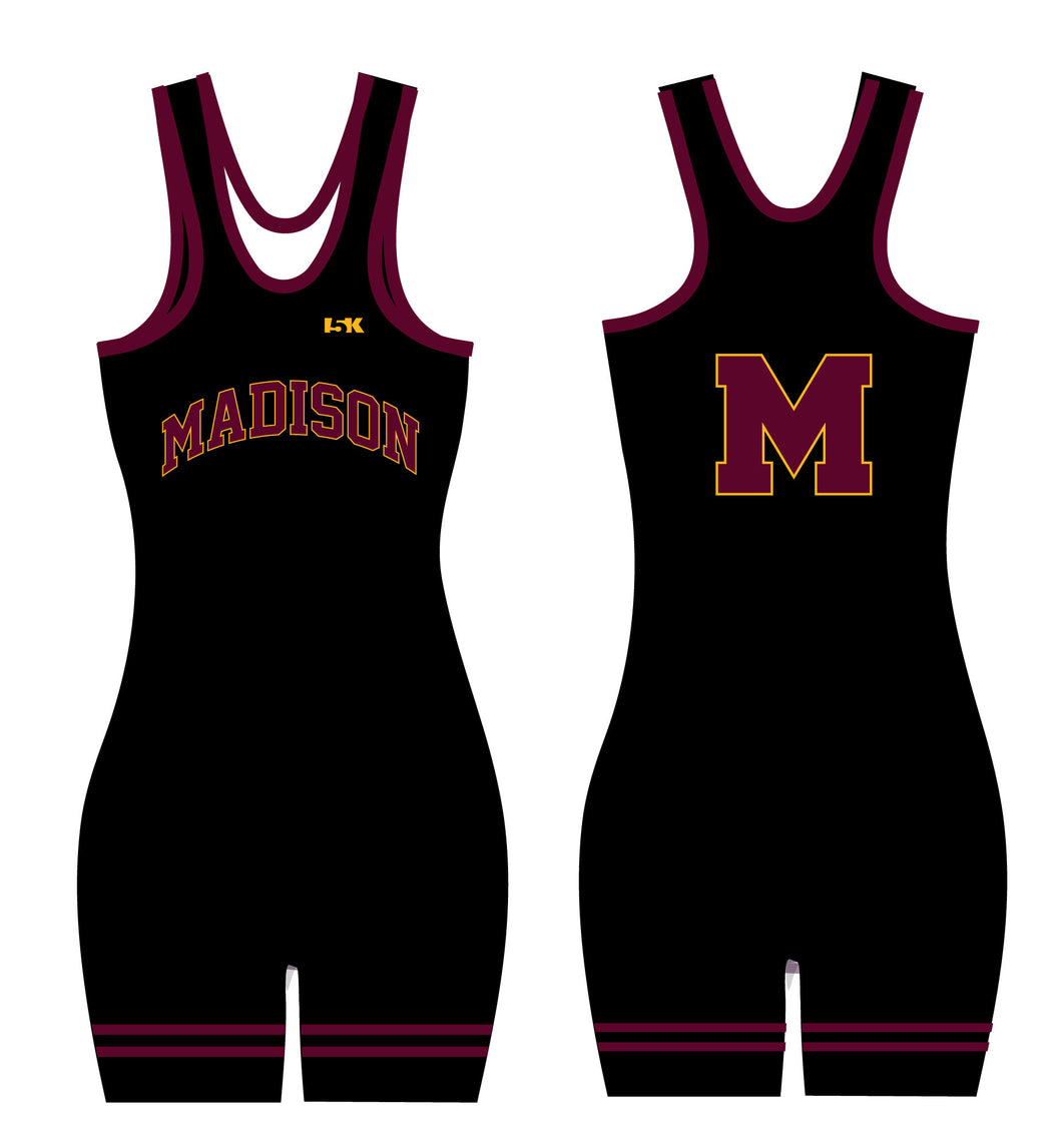 Madison Wrestling Sublimated Women's Singlet - Black Style 1 - 5KounT
