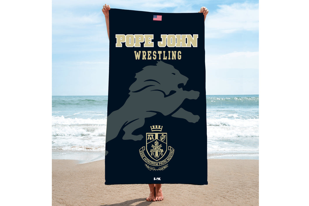 Pope John Wrestling Sublimated Beach Towel