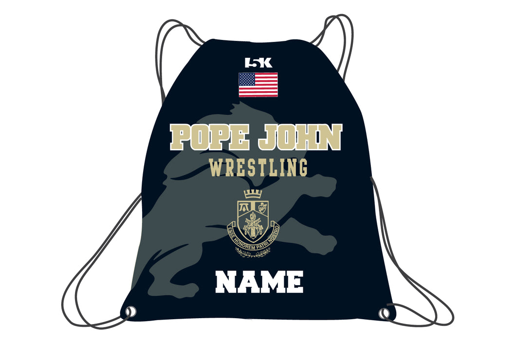 Pope John Wrestling Sublimated Drawstring Bag