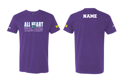 All Heart Wrestling Cotton Crew Tee - Purple