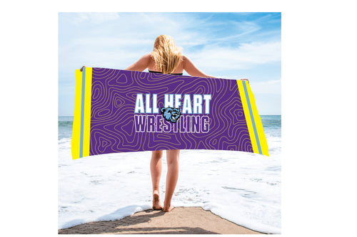 All Heart Wrestling Sublimated Beach Towel