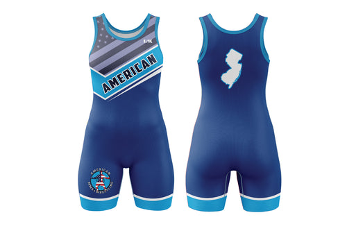 American MMA Freestyle Sublimated Women's Singlet - Blue