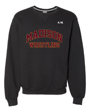 Madison Wrestling Cotton Crew Sweatshirt - Black