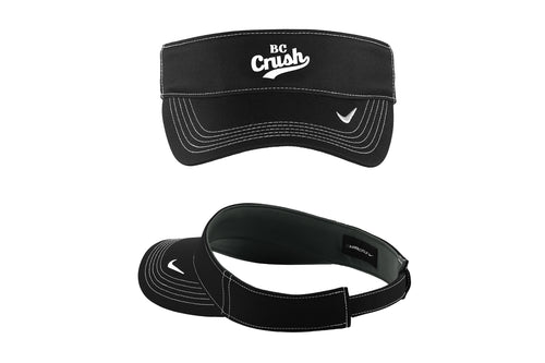 BC Crush Softball Nike Visor Hat - Black