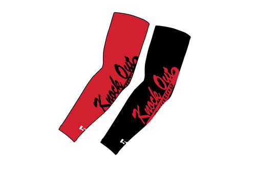 Knock Out Painting Softball Compression Sleeve - Black / Red